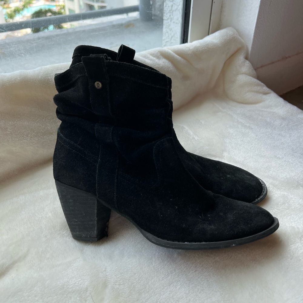 Black Suede Booties